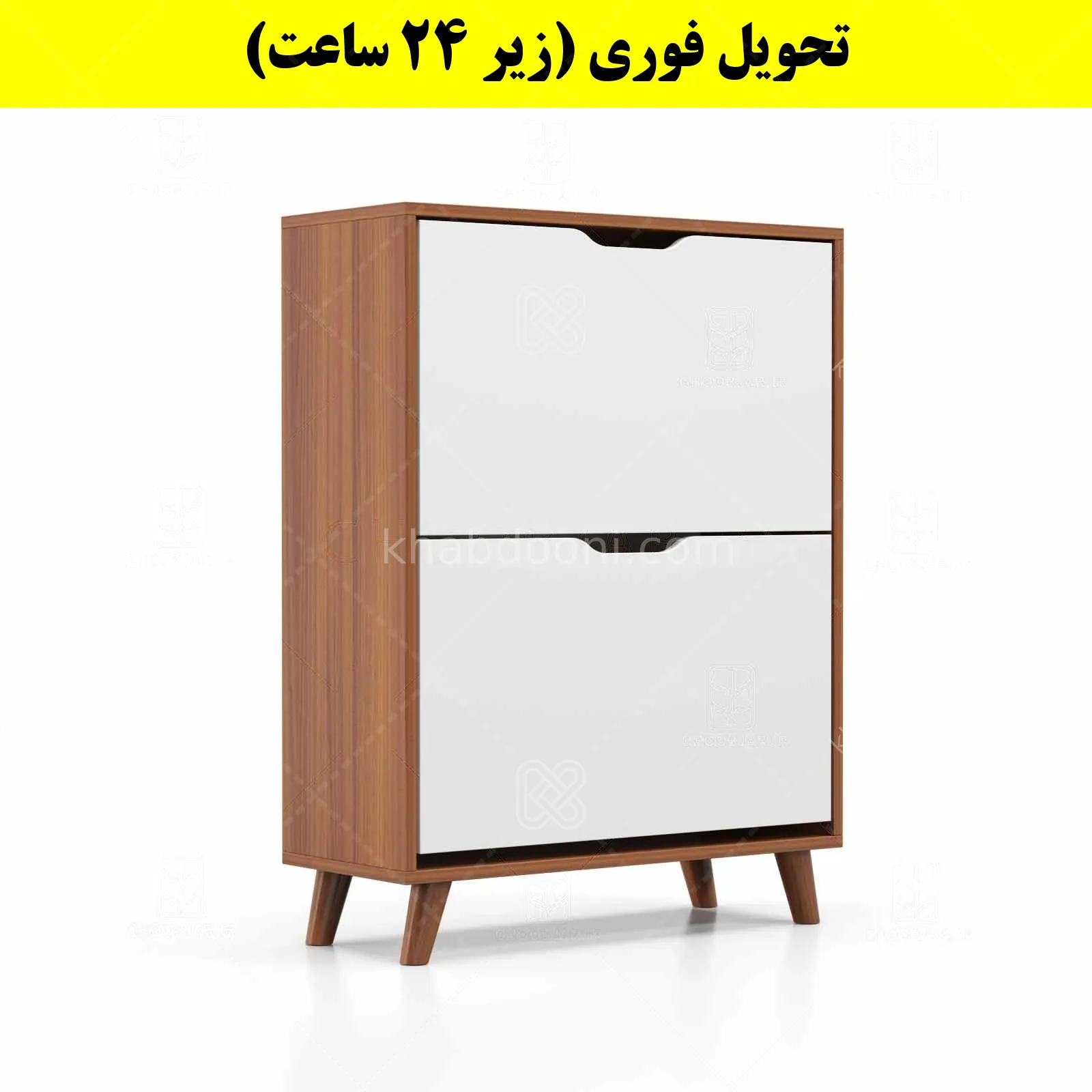 جاکفشی داشبوردی دو درب النا – طول 70 (تحویل فوری) سفید فندوقی
