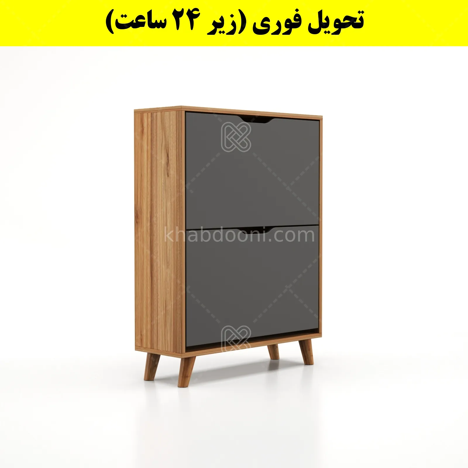 جاکفشی داشبوردی دو درب النا – طول 70 (تحویل فوری) نوک مدادی گردویی