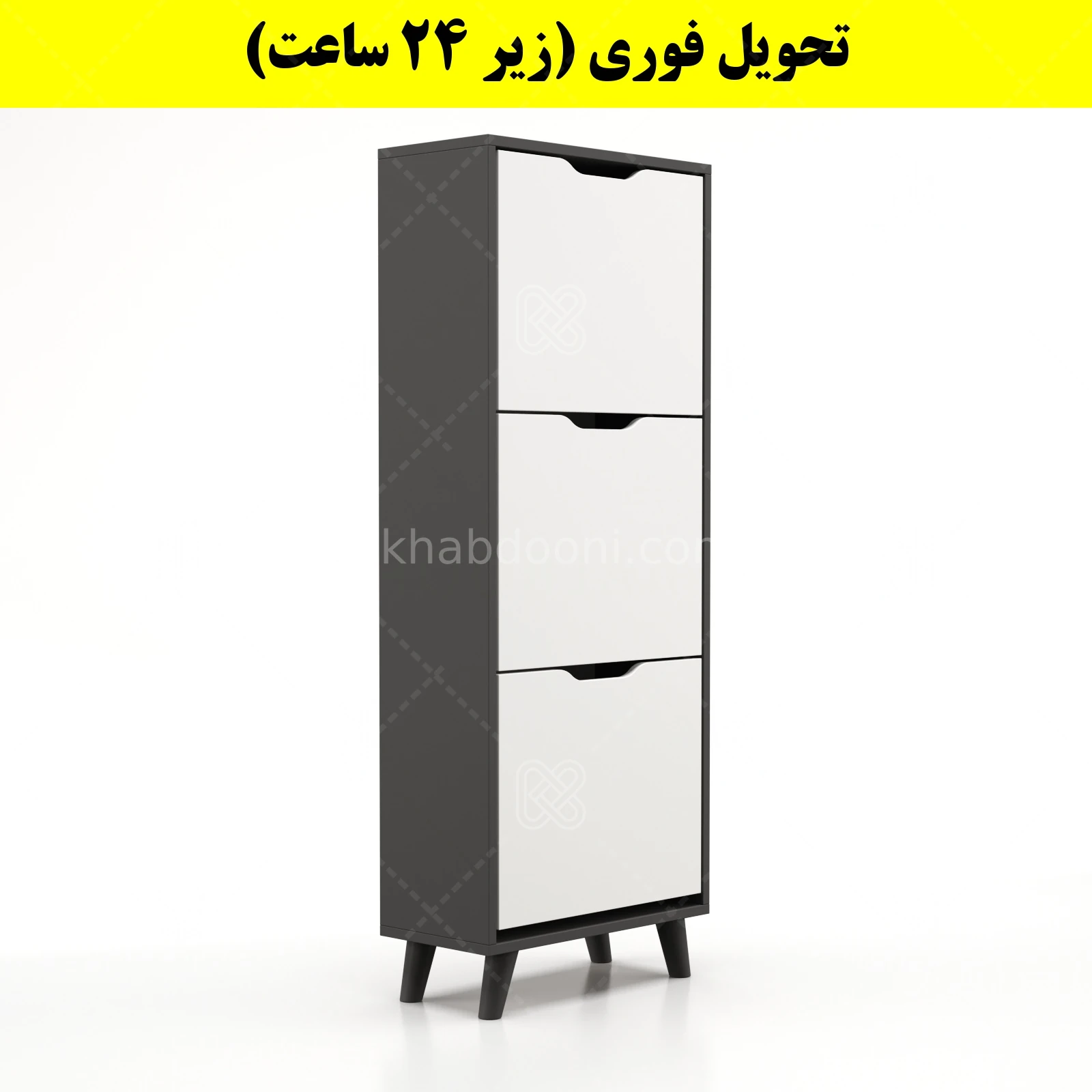 جاکفشی داشبوردی سه درب النا – طول 50 (تحویل فوری) سفید نوک مدادی