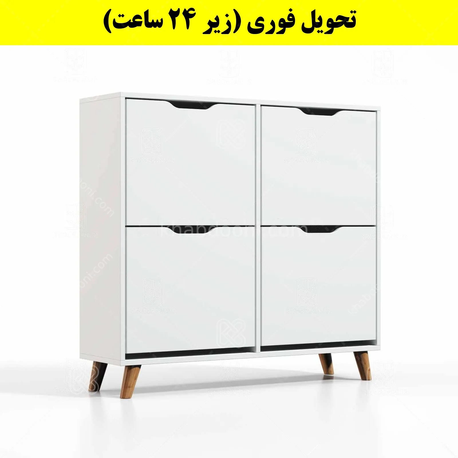جاکفشی داشبوردی چهار درب النا – طول 100 (تحویل فوری) سفید