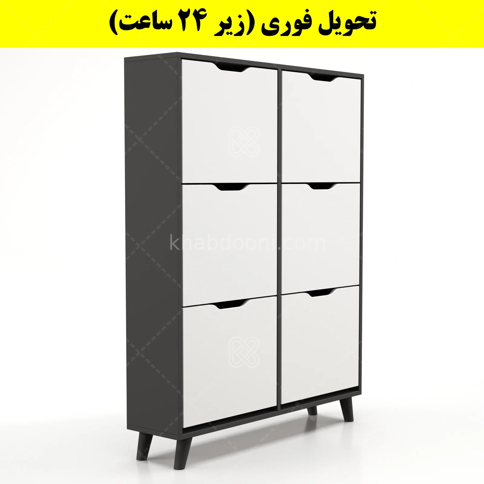 جاکفشی داشبوردی شش درب النا – طول 100 (تحویل فوری) سفید نوک مدادی