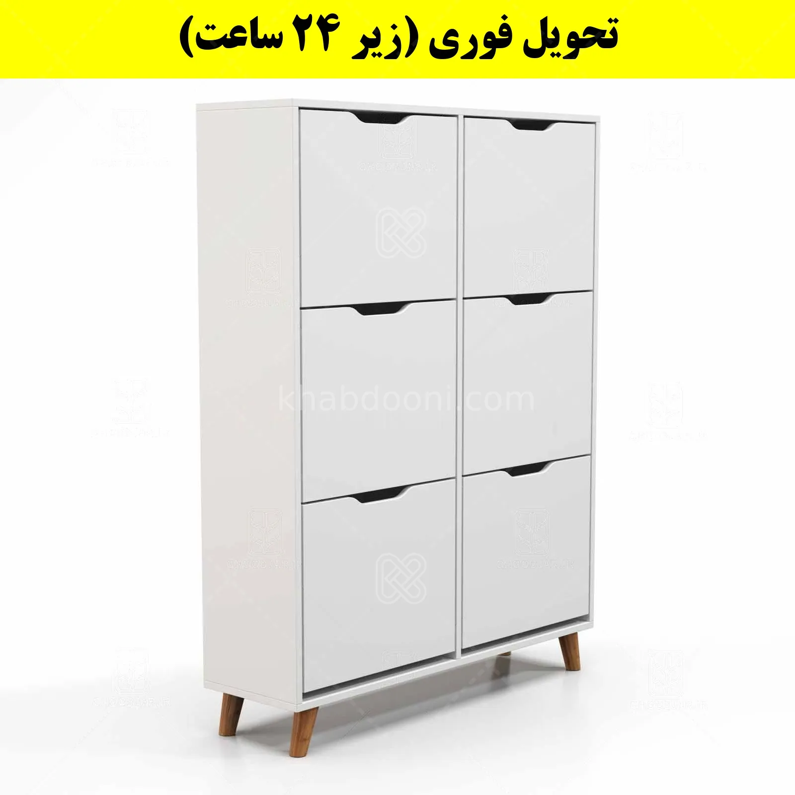 جاکفشی داشبوردی شش درب النا – طول 100 (تحویل فوری) سفید
