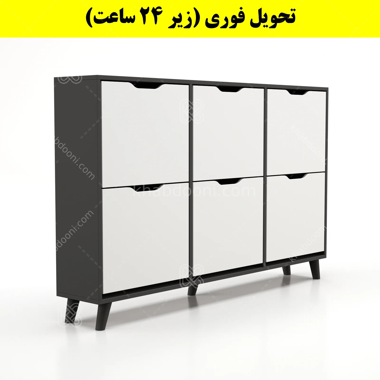 جاکفشی داشبوردی شش درب النا – طول 150 (تحویل فوری) سفید نوک مدادی