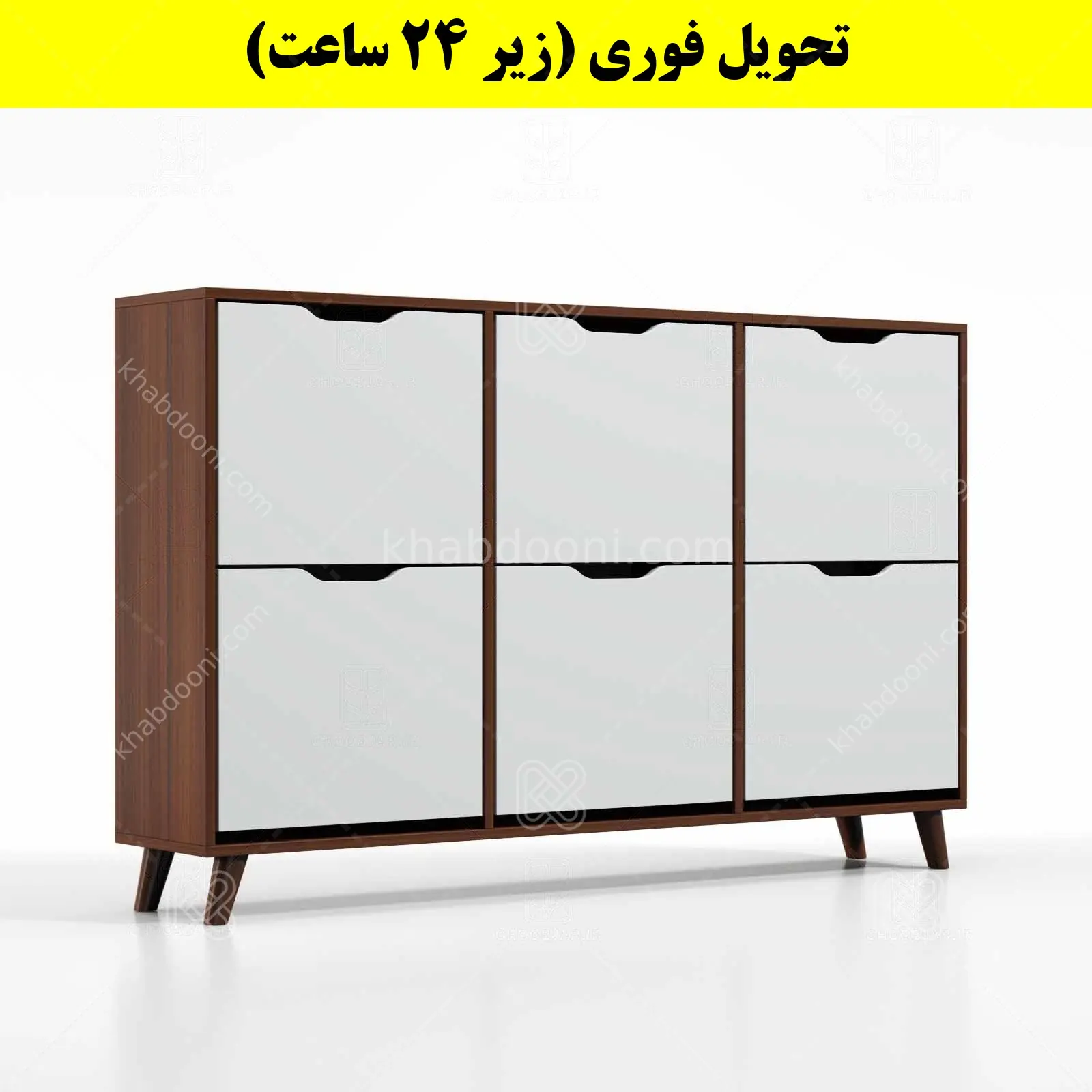جاکفشی داشبوردی شش درب النا – طول 150 (تحویل فوری) سفید فندوقی