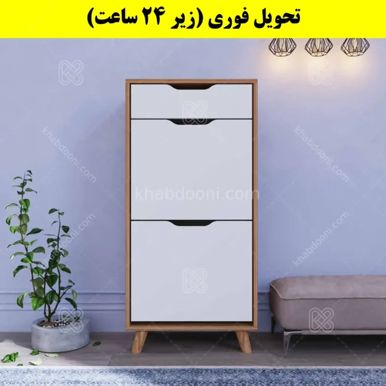 جاکفشی داشبوردی دو درب کشودار النا – طول 50 (تحویل فوری)