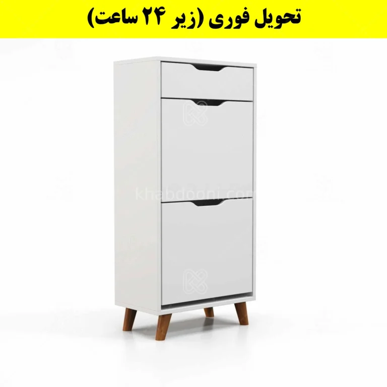 جاکفشی داشبوردی دو درب کشودار النا – طول 50 (تحویل فوری)