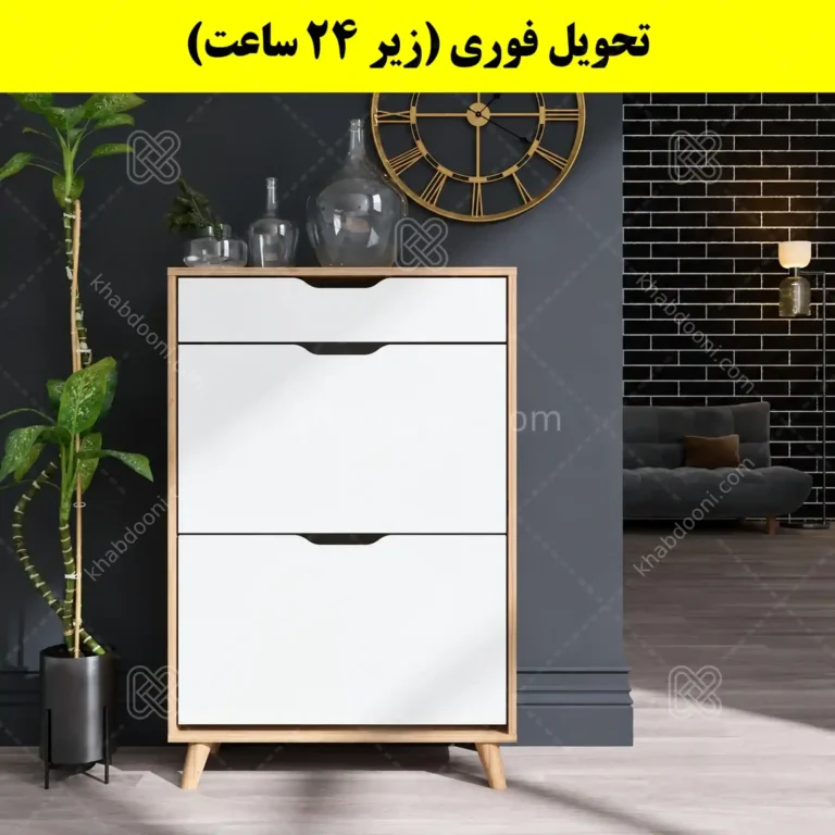 جاکفشی داشبوردی دو درب کشودار النا – طول 70 (تحویل فوری)