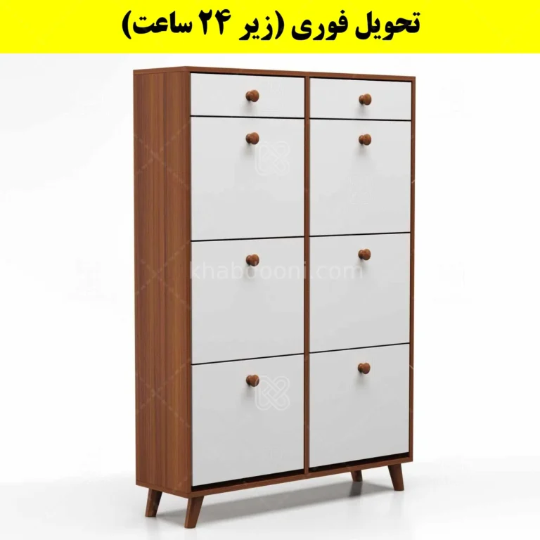 جاکفشی داشبوردی شش درب کشودار دستگیره چوبی – طول 100 (تحویل فوری)
