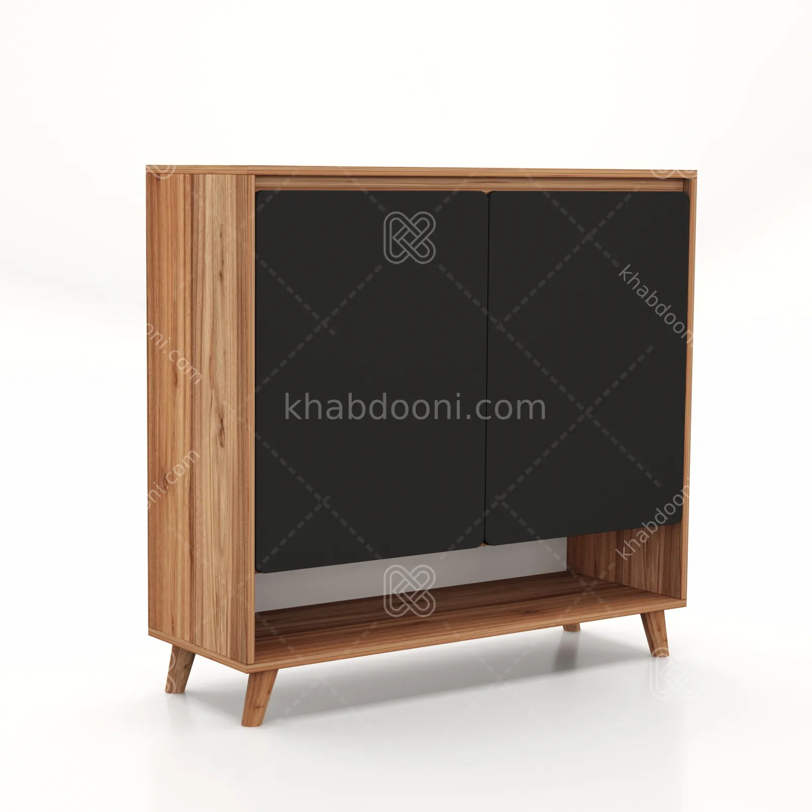 کنسولی ماکان 2 درب 100 مشکی گردویی