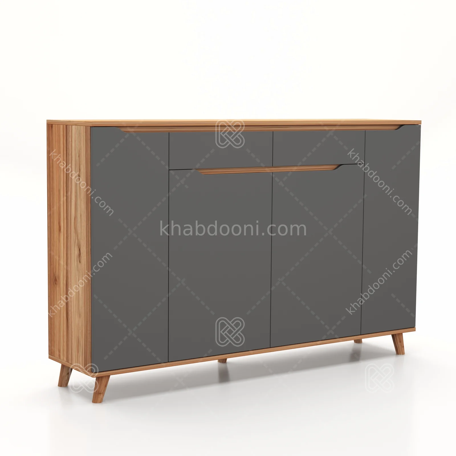 جاکفشی کنسولی روما 4 درب طول 150 نوک مدادی گردویی