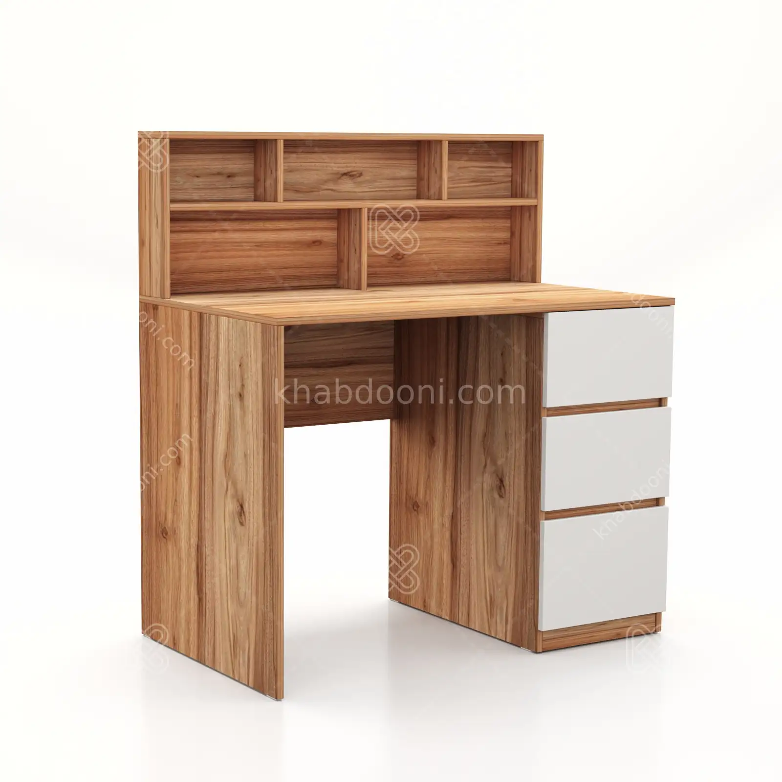 میز تحریر بهار طول 100 - کد 112 سفید گردویی