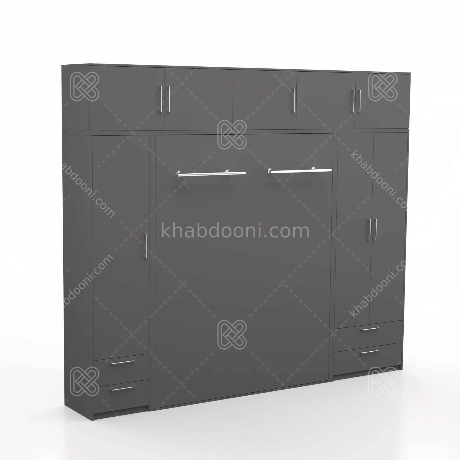 تخت تاشو عمودی دو نفره طول 300 کد 100 نوک مدادی