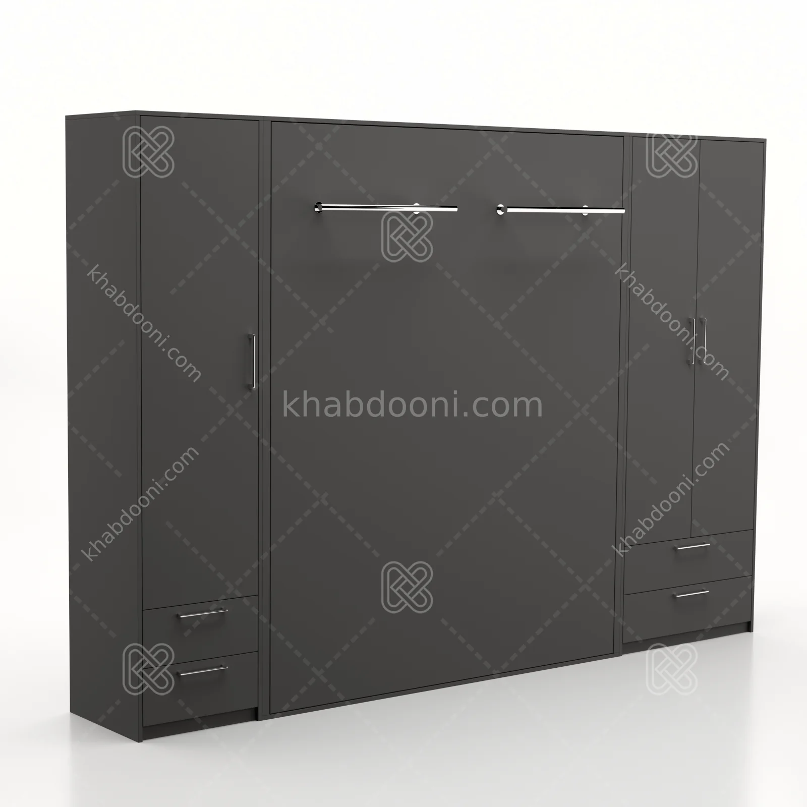 تخت تاشو عمودی دو نفره طول 300 کد 101 نوک مدادی
