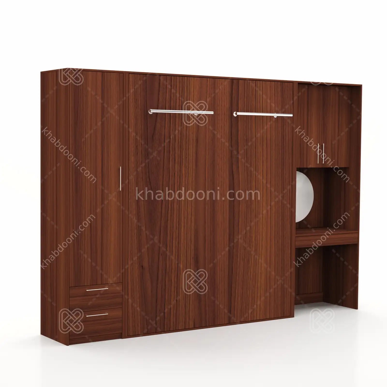 تخت تاشو عمودی دو نفره طول 300 کد 103 فندوقی