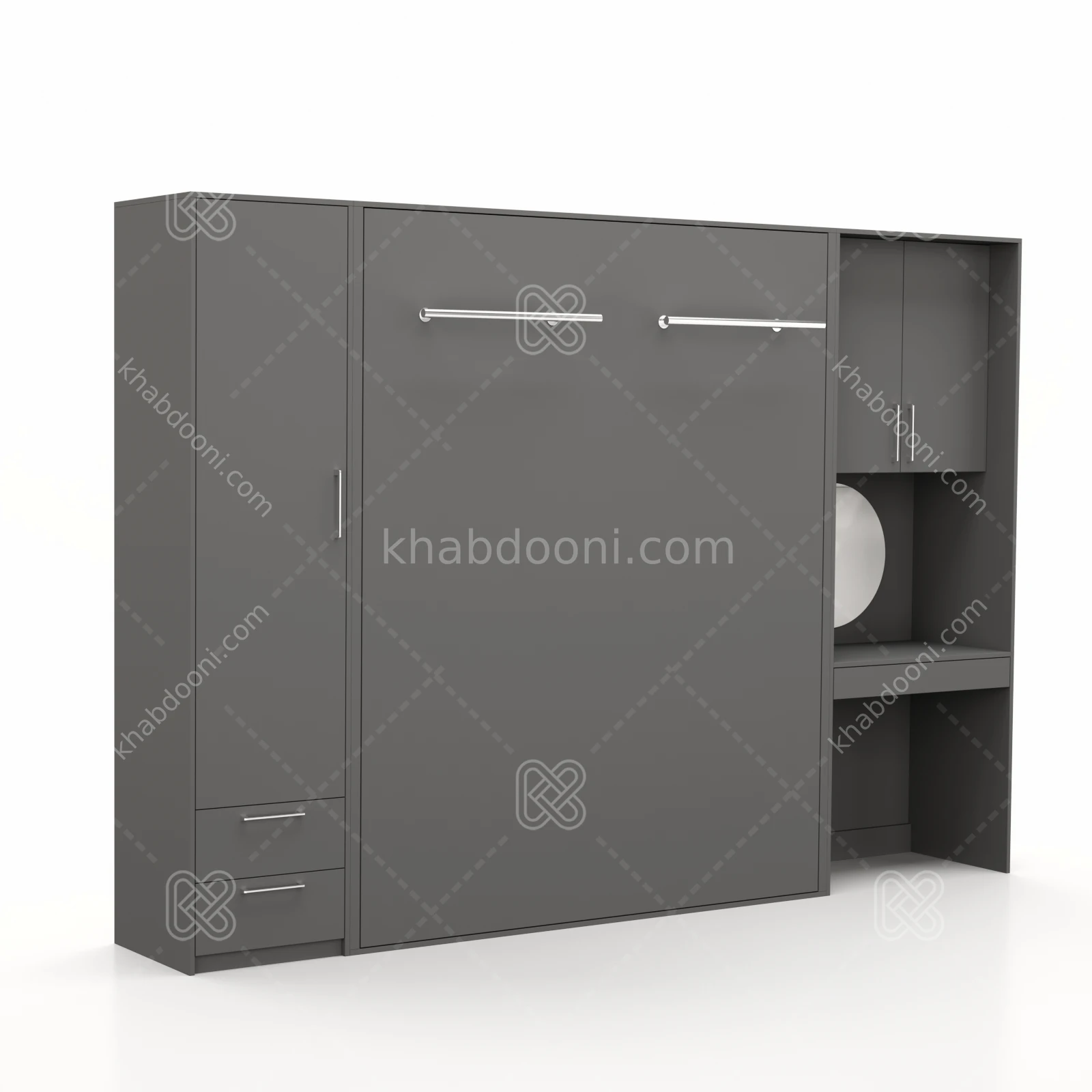 تخت تاشو عمودی دو نفره طول 300 کد 103 نوک مدادی