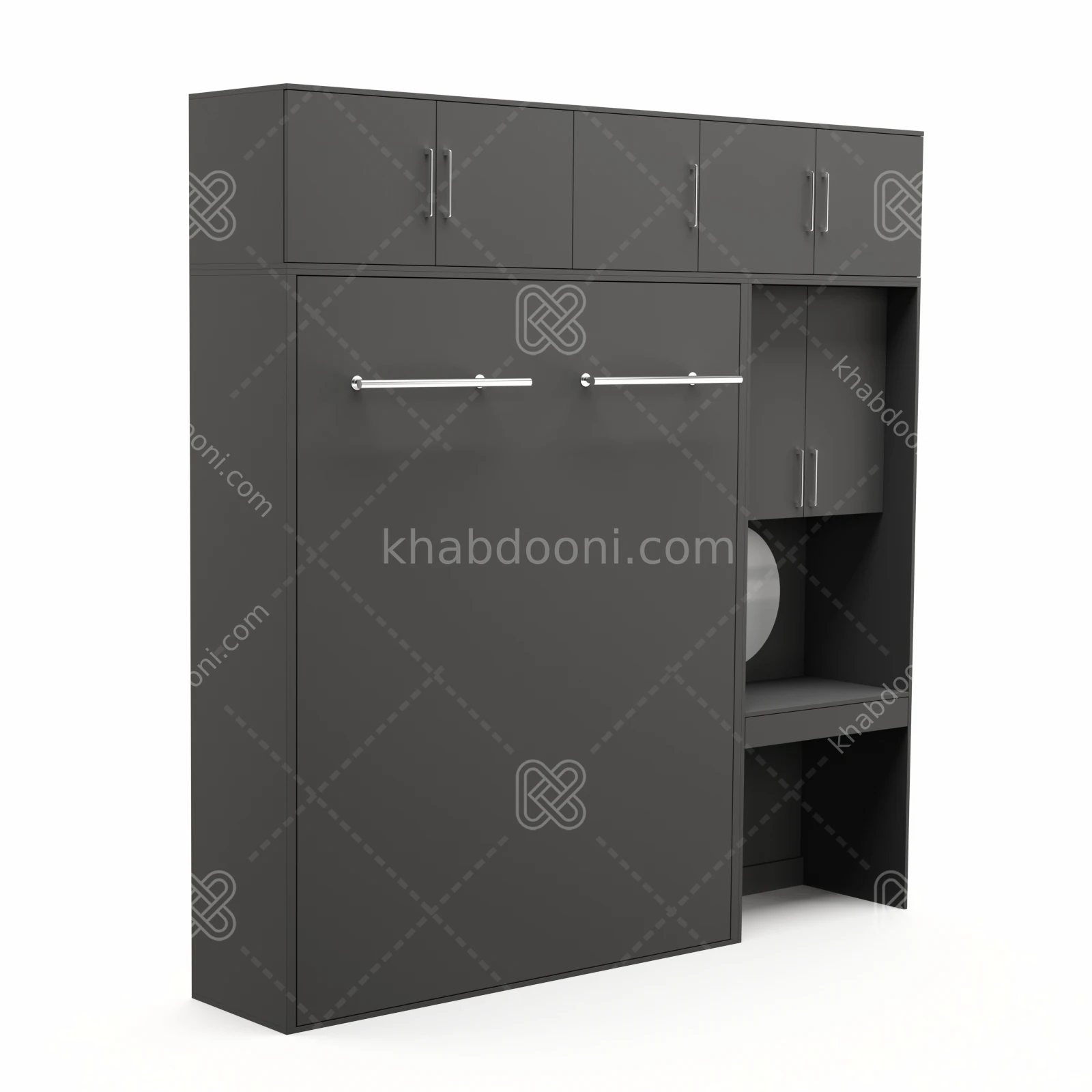 تخت تاشو عمودی دو نفره طول 250 کد 104 نوک مدادی