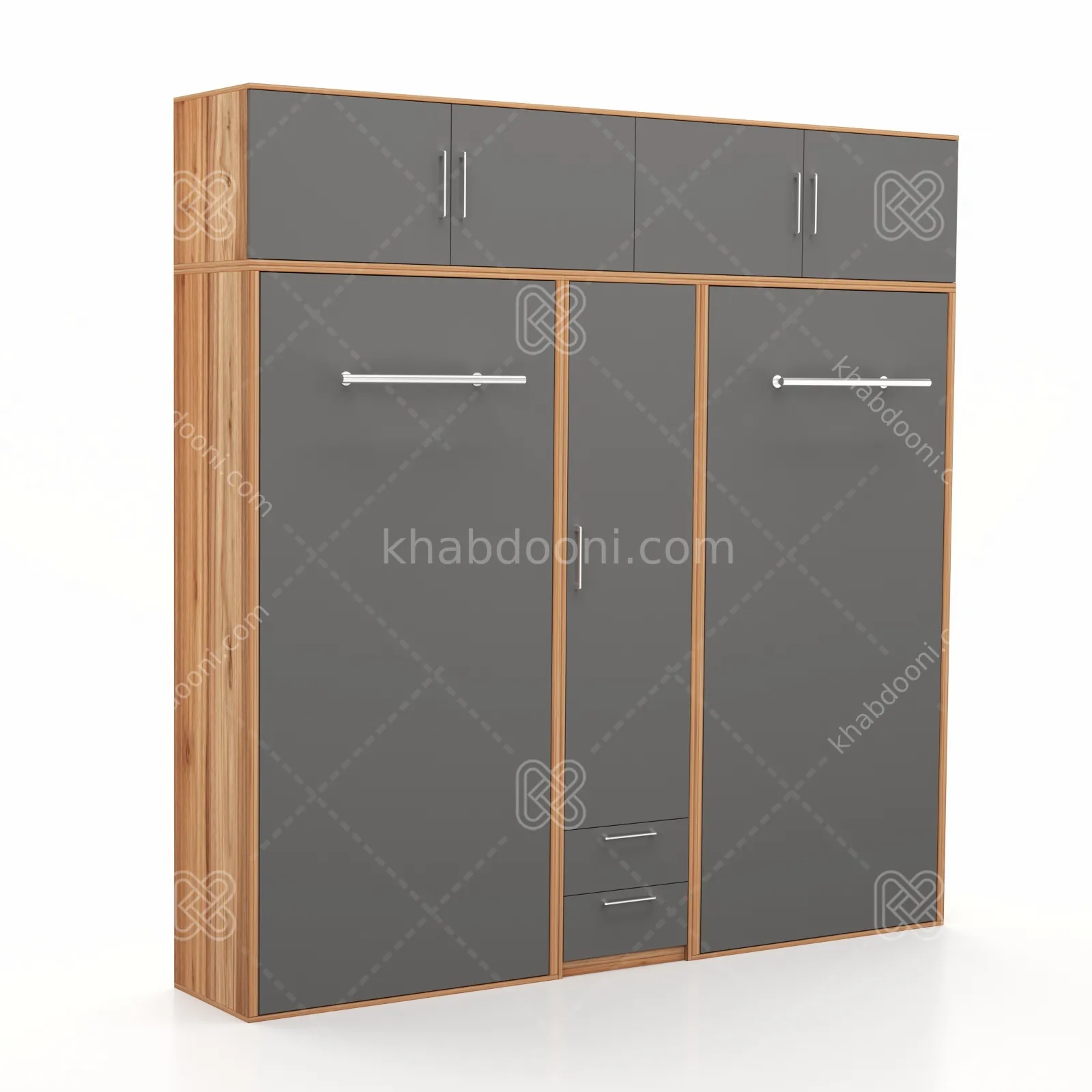 تخت تاشو عمودی دو نفره طول 260 کد 113 نوک مدادی گردویی