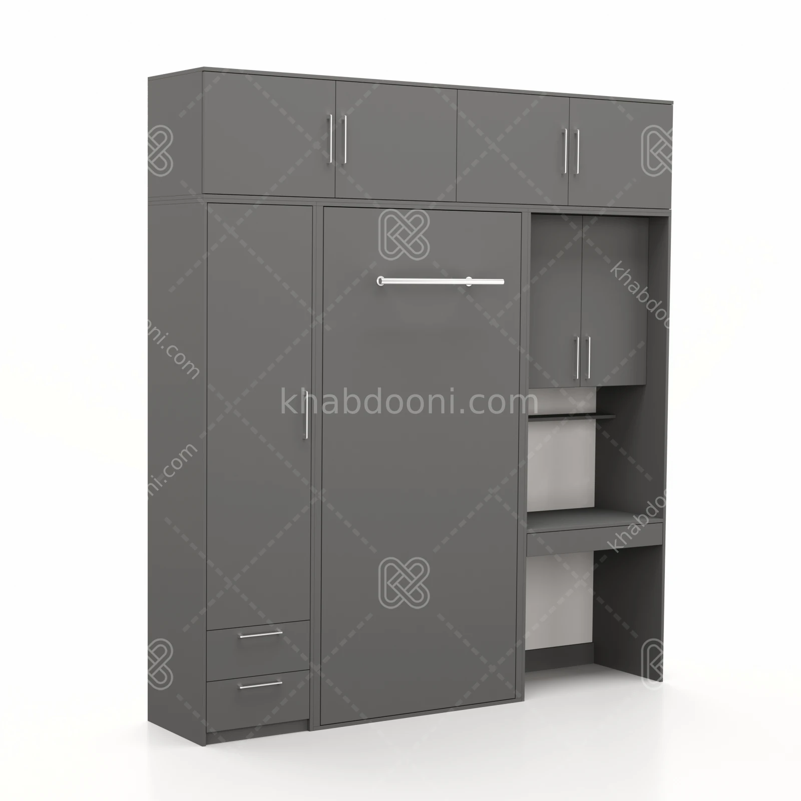 تخت تاشو عمودی تک نفره طول 235 کد 114 نوک مدادی