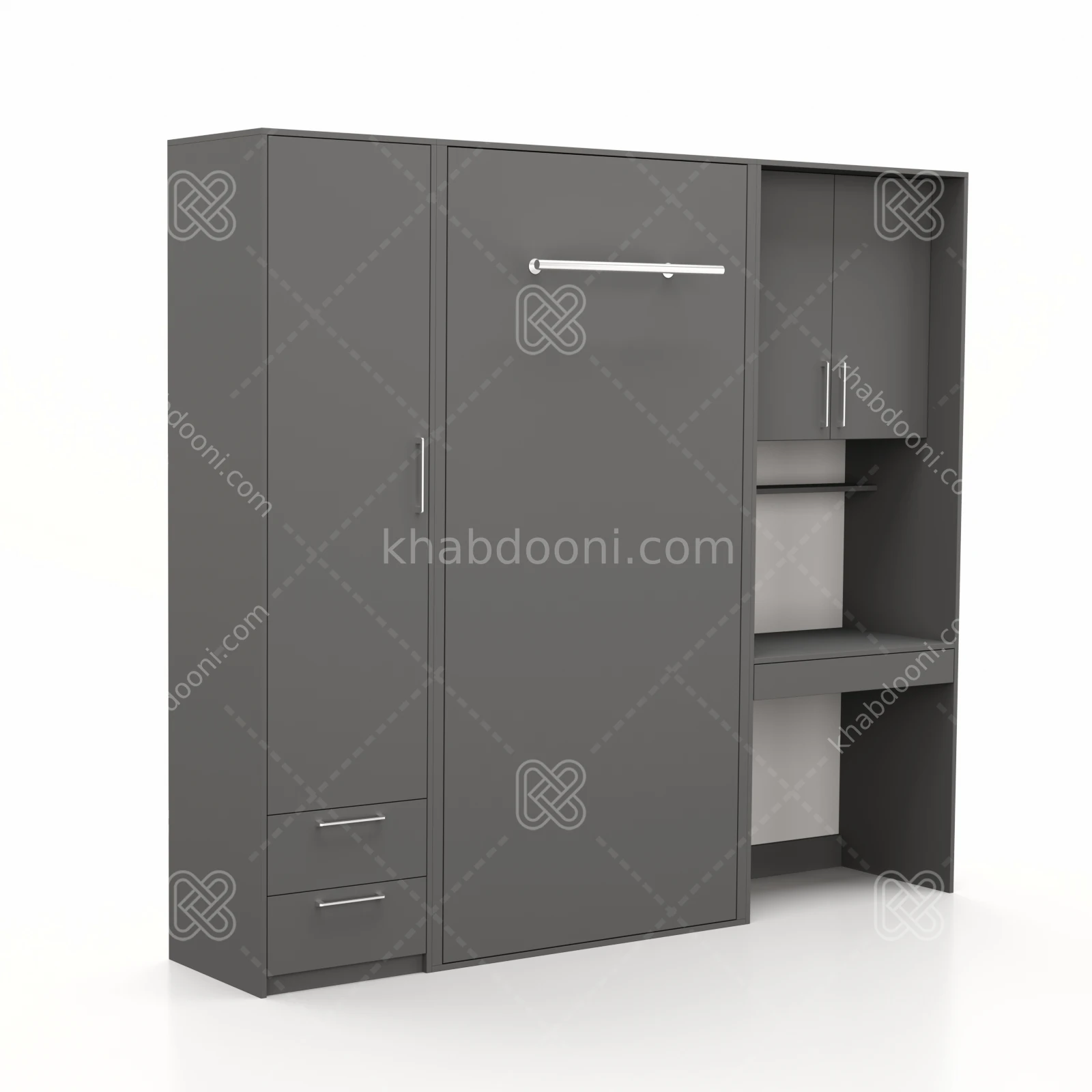 تخت تاشو عمودی تک نفره طول 235 کد 115 نوک مدادی