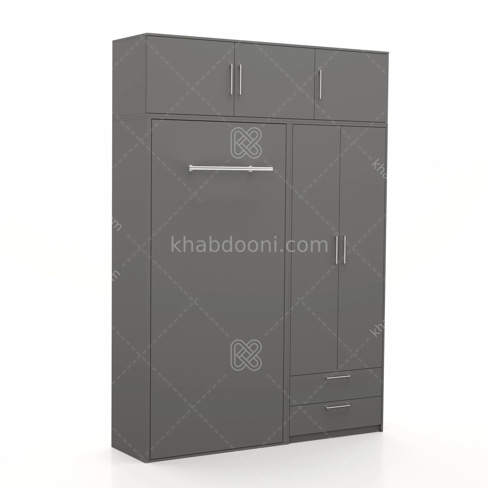 تخت تاشو عمودی تک نفره طول 185 کد 118 نوک مدادی