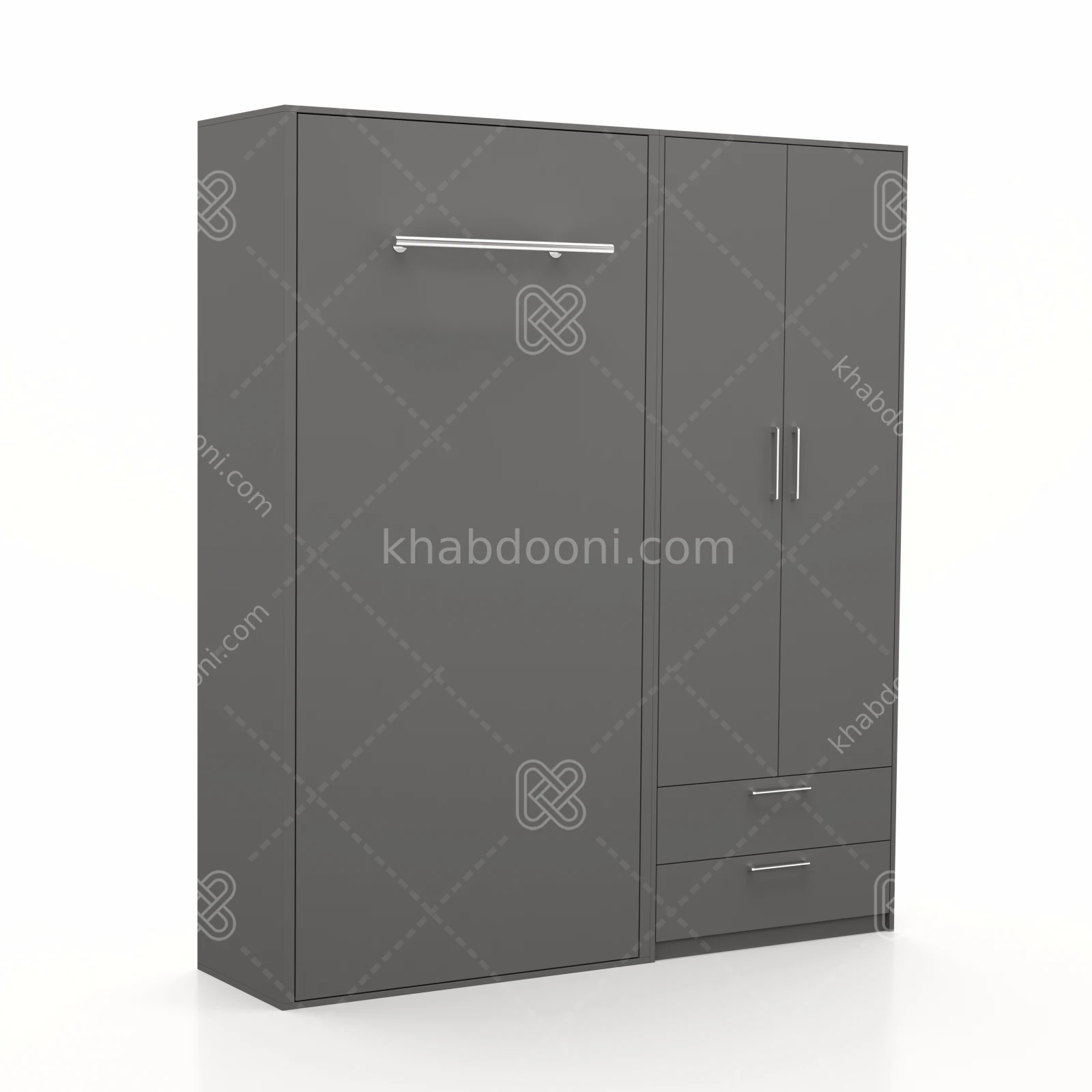 تخت تاشو عمودی تک نفره طول 185 کد 119 نوک مدادی