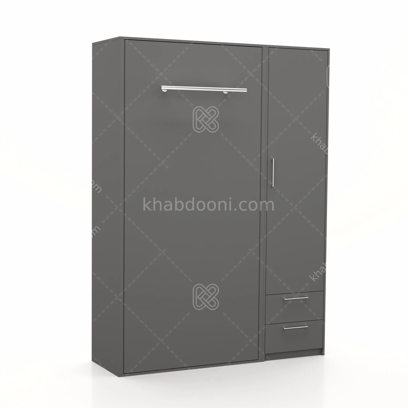 تخت تاشو عمودی تک نفره طول 155 کد 121 نوک مدادی