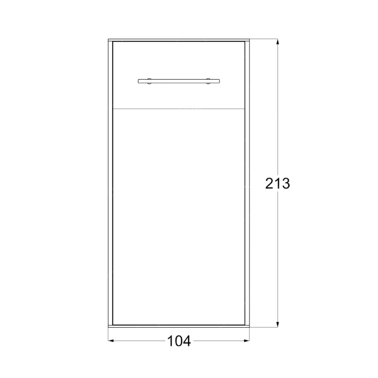 تخت تاشو عمودی تک نفره طول 105 کد 122